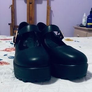 Platform Mary Janes size 5.5 vegan leather